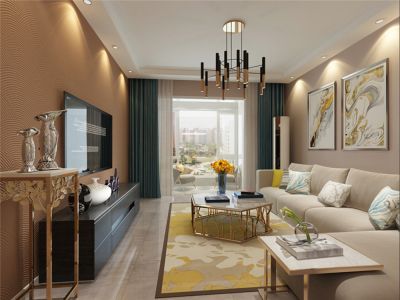 云龙港湾-124㎡-现代风效果图