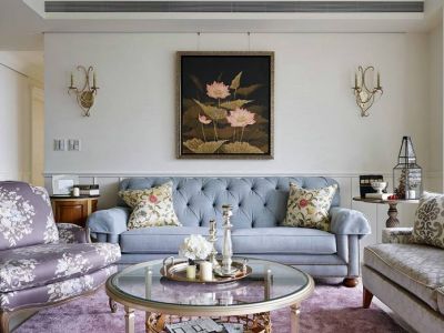 天悦中央广场-90㎡-法式风效果图