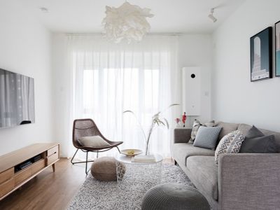 御金都二期简约风格100平米三居室装修设计案例