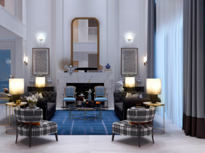 海逸豪庭尚都2区-178㎡-美式风效果图