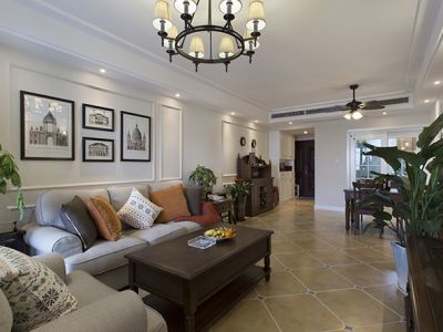 志华名苑-102㎡-美式风效果图