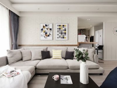 世茂蓝屿-102㎡-现代风效果图