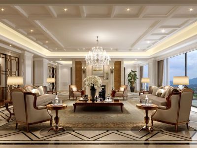 光大山湖城-188㎡-欧式风效果图