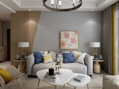 玲珑玺悦府北欧风格119平米三居室装修效果图案例