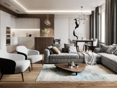 龙祥嘉园-130㎡-简约风效果图