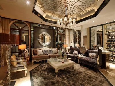 普鲁斯小镇奢华欧式233平米别墅装修案例