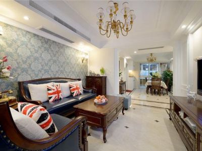 美洲花园-108㎡-美式风效果图