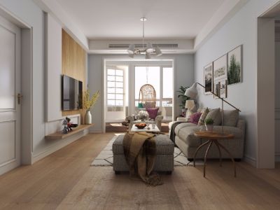 保利和光-89㎡-北欧风效果图