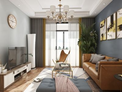 中太城市广场-102㎡-混搭风效果图