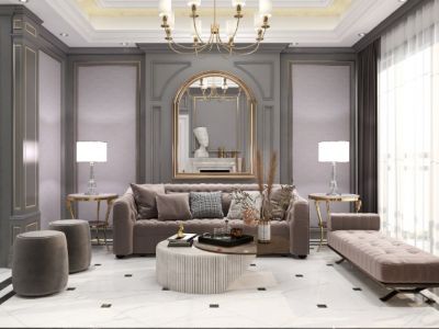 金马国际-125㎡-欧式风效果图