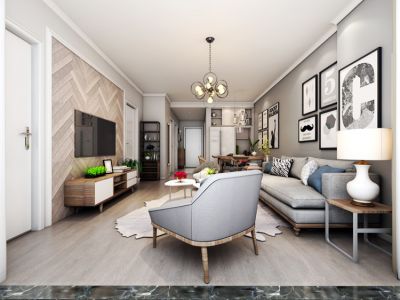 海岸馨园-108㎡-北欧风效果图