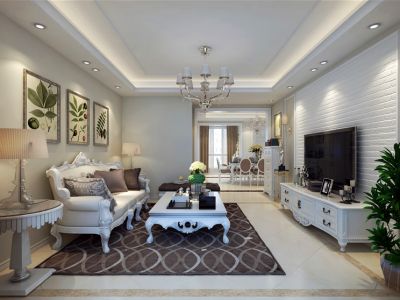 青特花溪地-136㎡-欧式风效果图