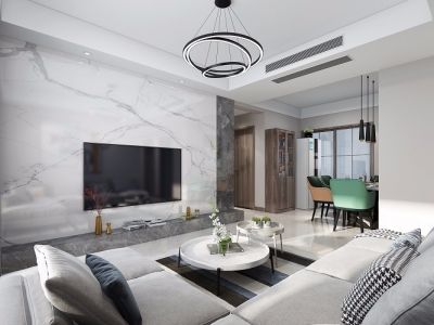 中海御湖-87㎡-现代风效果图