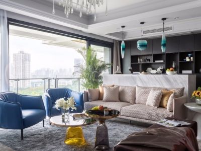 白桦林居-114㎡-现代风效果图