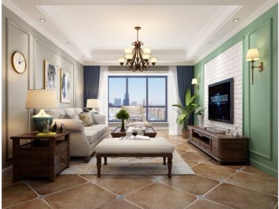 金辉世界城-117㎡-美式风效果图