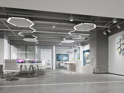 游戏公司办公室-620㎡-现代风效果图