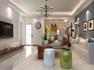 海伦春天-89㎡-北欧风效果图