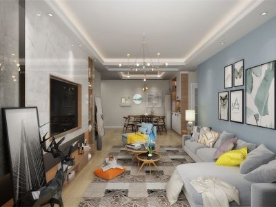 罗马嘉园-105㎡-现代风效果图