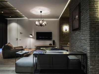 风景天下-112㎡-工业风效果图