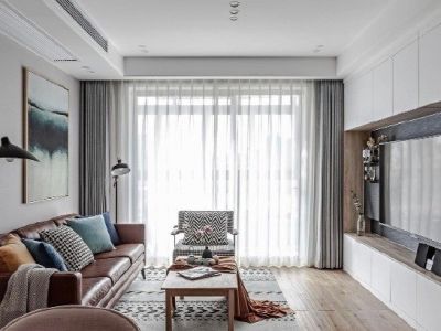 鸿通雍河湾-90㎡-北欧风效果图