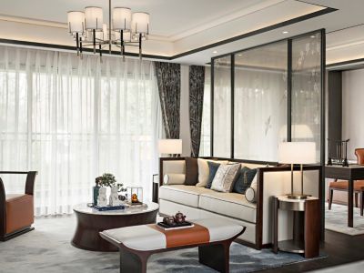 首创漫香郡-126㎡-新中式风效果图