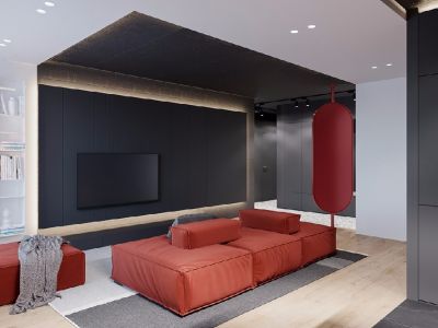 银杏广场-135㎡-现代风效果图