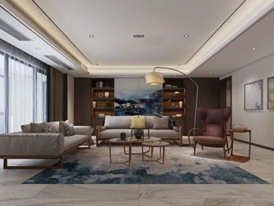 昆玉九里-200㎡-中式风效果图