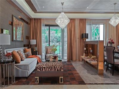 凯丽滨江-114㎡-新中式风效果图