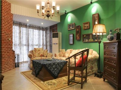 近水楼台-102㎡-混搭风效果图