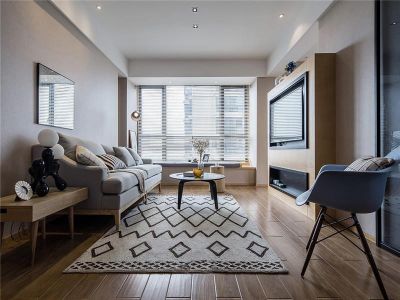 东城绿洲-102㎡-现代风效果图