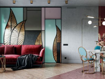 浑河国际城-79㎡-混搭风效果图