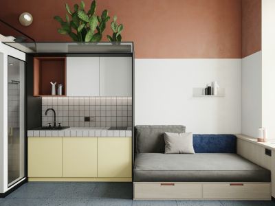 华强TheKing-60㎡-现代风效果图