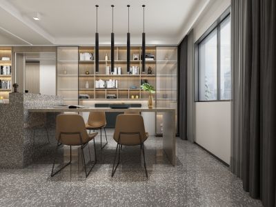 泰安国悦府-180㎡-现代风效果图