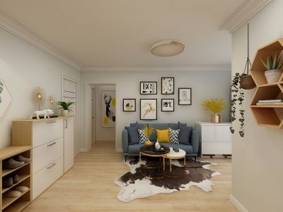 民权街2号-90㎡-北欧风效果图