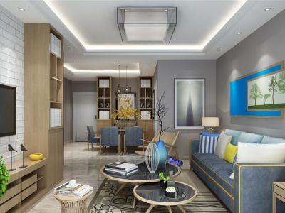 金科·中央公园-118㎡-现代风效果图