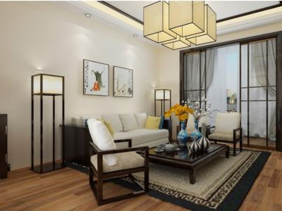 东方湘江湾-120㎡-中式风效果图