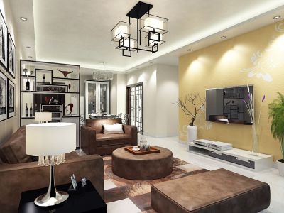 东升朗晴名门-90㎡-现代风效果图