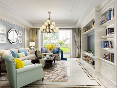 龙湖双珑原著-197㎡-美式风效果图