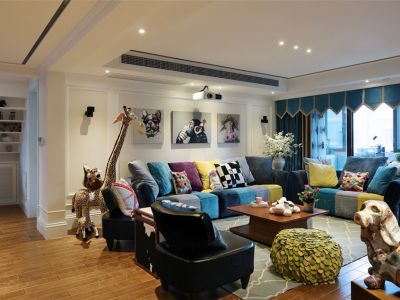 晟鑫康诗丹郡混搭风格206平米别墅装修案例