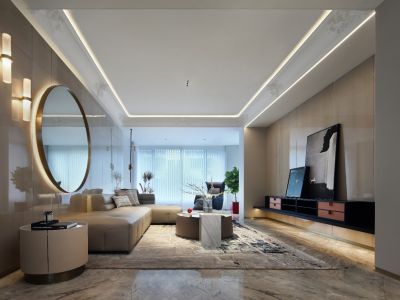 天房美瑜兰庭-231㎡-现代风效果图