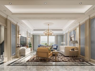 金地天悦-400㎡-欧式风效果图