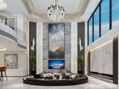 熙龙湾花园-280㎡-现代风效果图