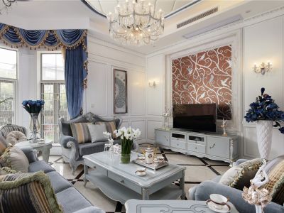 金地香山湖-184㎡-法式风效果图