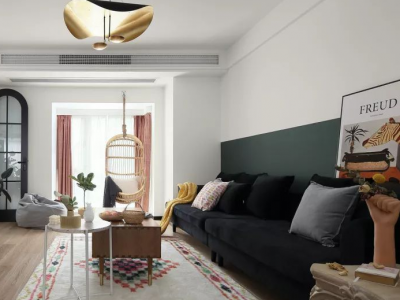 恒大滨江左岸北欧风格130平米三居室装修效果图案例