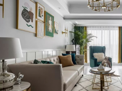 禾瑞源-122㎡-美式风效果图