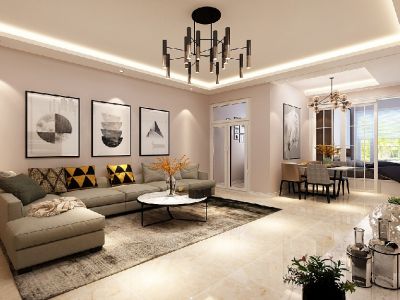 钻石湾-120㎡-现代风效果图