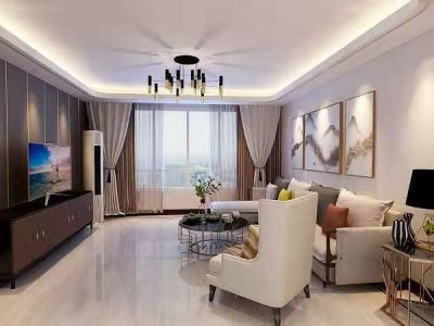 万科城市之光-110㎡-轻奢风效果图