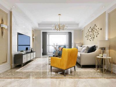 山水佳园-168㎡-美式风效果图