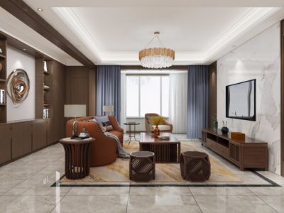 天浩上元郡-128㎡-现代风效果图