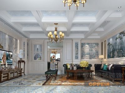 五矿万境水岸-420㎡-美式风效果图